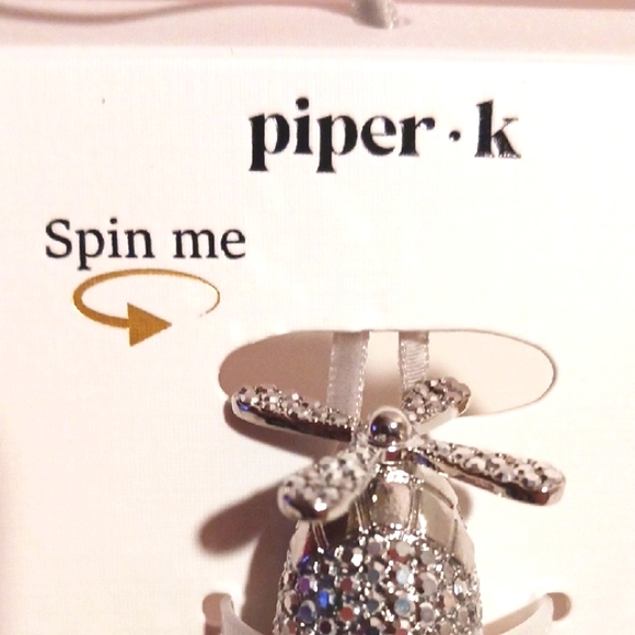 Gorgeous! Piper*K  Silver Sparkle Airplane Collectible Ornament ✈️ - Picture 3 of 7